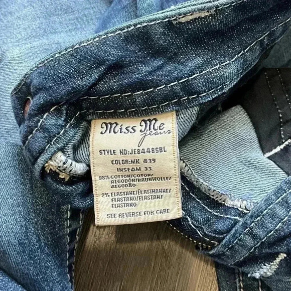 Miss Me Signature Slim Boot Size 28, Quality Jeans Beautiful Detailing - Picture 10 of 14